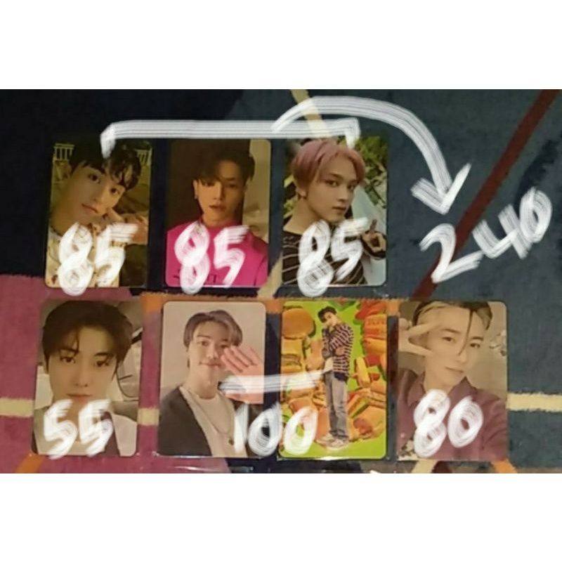 wts photocard taeyong sticky, mark seoul city, haechan seoul city, renjun Ar selca hotsa, jaemin caf
