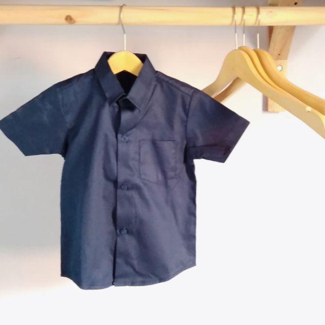 Kemeja Anak Laki Laki Lengan Pendek Polos Premium size 1-10 tahun Bajuu Bagus