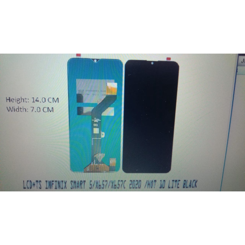 LCD Fullset TS Touchscreen Infinix Smart 5 X657 X657C 2020 / Hot 10 Lite Black ORI