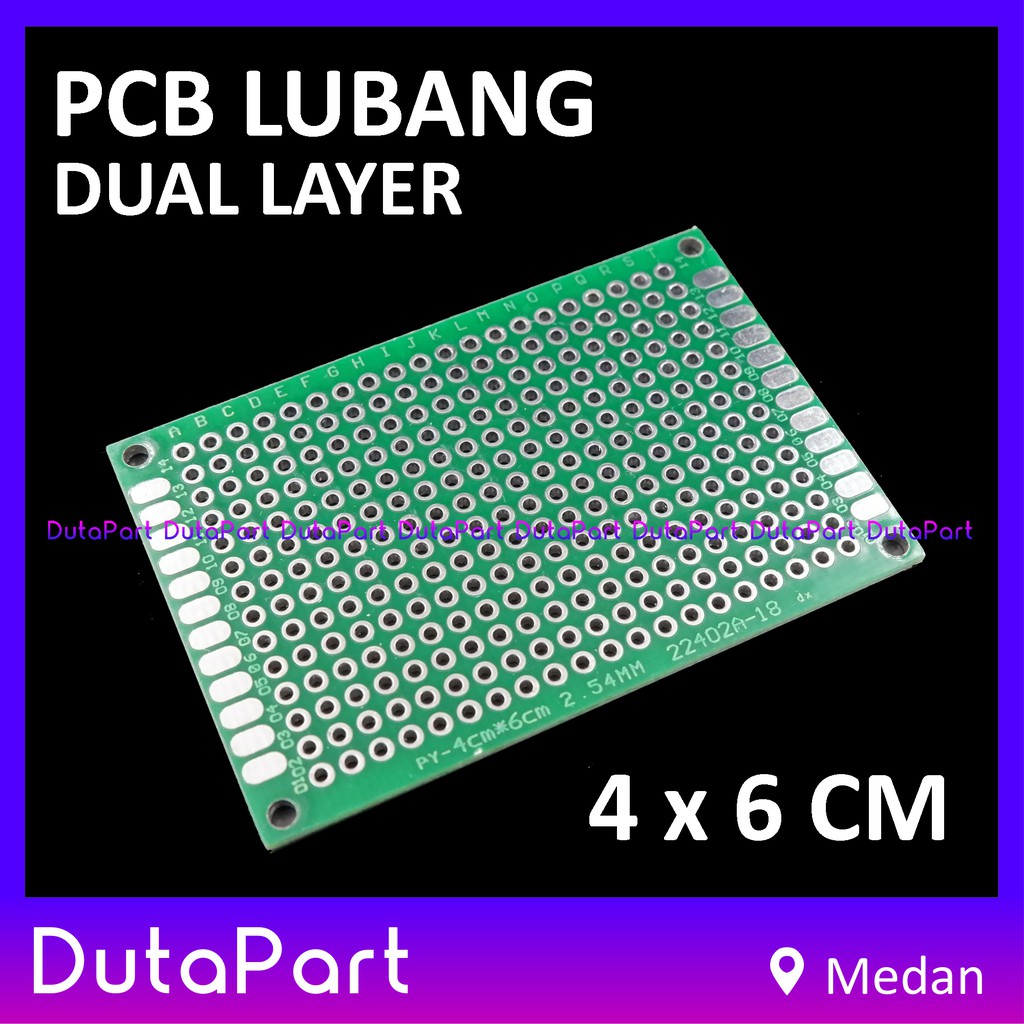 4x6 cm PCB Lubang Dua Sisi Dual Double Layer Side 4*6 Prototype Board