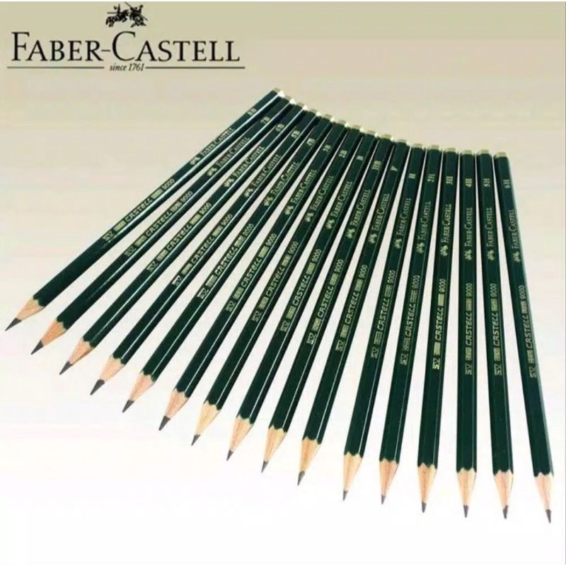 Pensil Faber Castell 9000 2B - Pensil Tulis Komputer Ujian 2B