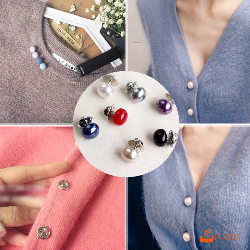 OLOJO  Colorful Zircon Tombol Bros Untuk Wanita Mutiara Lingkaran Imitasi Wanita Pin Fashion Jewelry