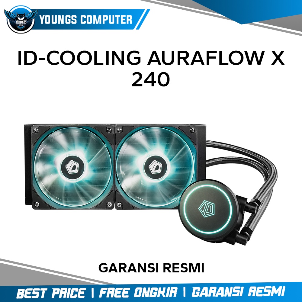 ID-COOLING AURAFLOW X 240 | RGB Sync AIO CPU Cooler Liquid Cooling