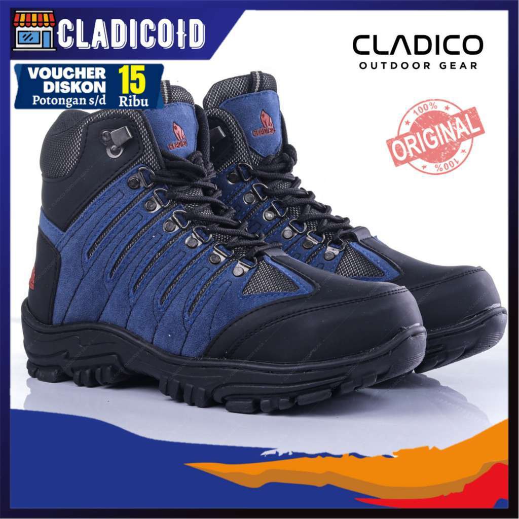 Sepatu Safety Pria Ujung Besi Boots Tinggi Keren Outdoor Hiking Kerja Proyek Cladico Coupe Original