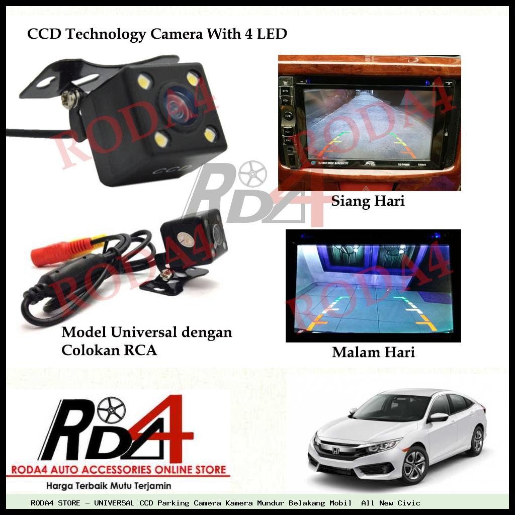 UNIVERSAL CCD Parking Camera Kamera Mundur Belakang Mobil  All New Civic