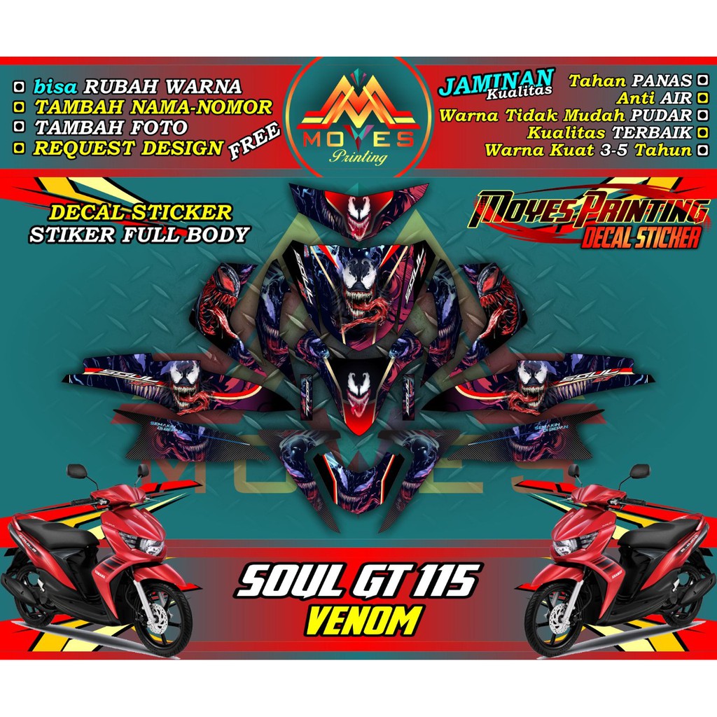 stiker soul gt 125 stiker motor soul gt decal motor soul gt stiker motor soul gt