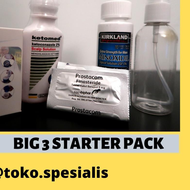 Hot Sell - BIG 3 STARTER PACK (FINAS + MINOX + KETOMED + SPRAY + PIL CUTTER) SPESIALIS RAMBUT
