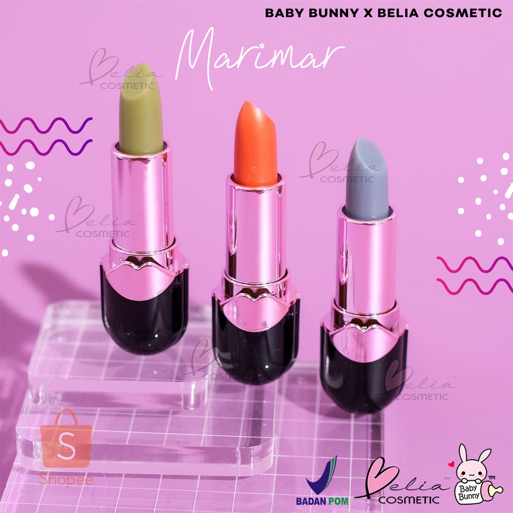 ❤ BELIA ❤ MARIMAR illusion moisture lipstick merubah warna BLUE | ORANGE | GREEN 3.7g Xi Xiu ✔️BPOM