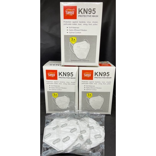 SENSI KN95 PROTECTIVE MASK 6PLY ISI 20PCS