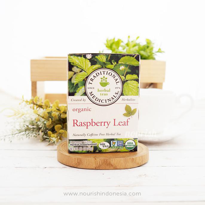 

TEA-17-74- TRADITIONAL MEDICINALS HERBAL TEA ORGANIC RASPBERRY LEAF -- 16 TEA BAG TOKO-TEH-SEDJAK-