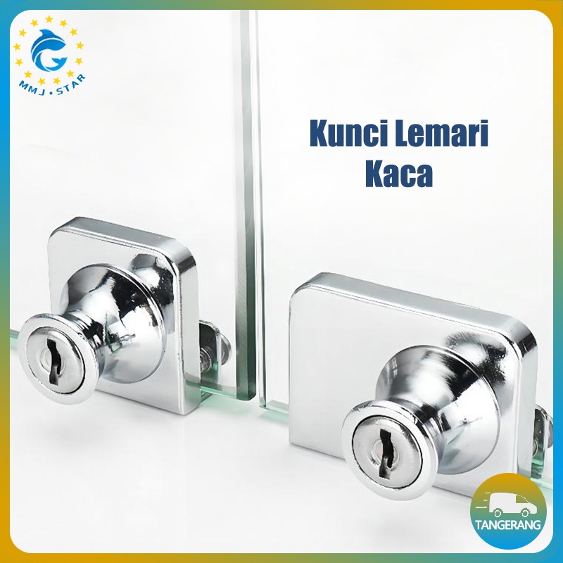 Kunci Lemari Pintu Kaca/Glass Cabinet Showcase Lock/Kunci Lemari Rak Pajang Kaca/Kunci Kaca Kabinet