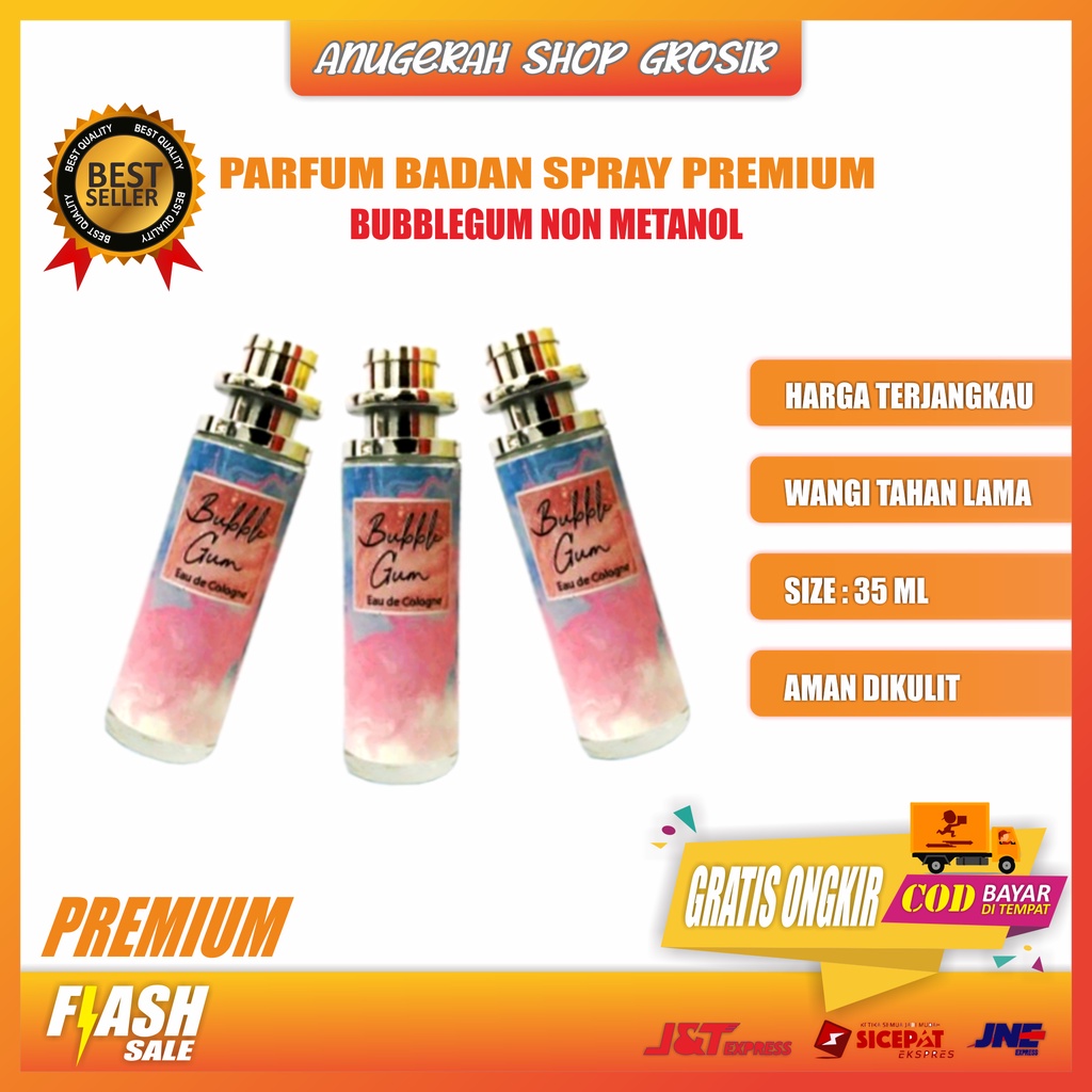 Parfum Badan Pria Wanita Tahan Lama  - Parfum Badan Premium BubbleeGum Size 35 ml - Wangi Kuat dan T
