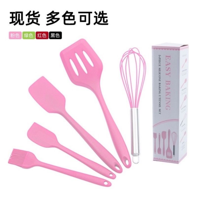 SPATULA SILIKON/KITCHEN TOOL SET/SPATULA SET 5 PCS/SPATULA SILIKON WARNA