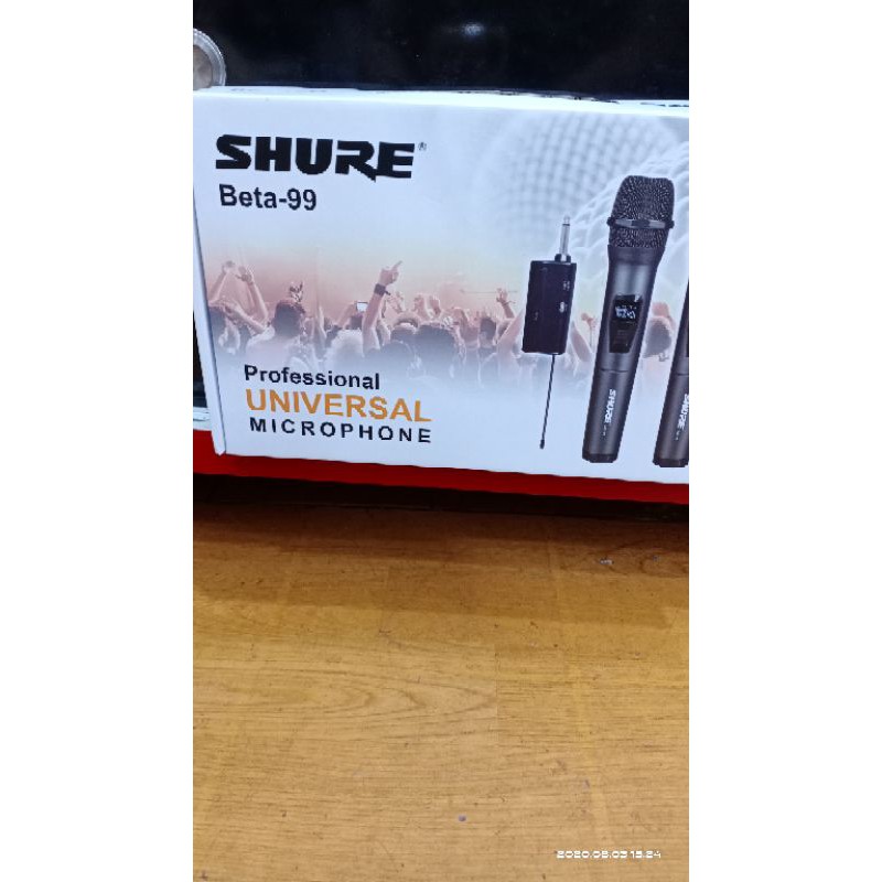 mic wireless shure beta 99 handled receiver recharge