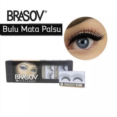 BRASOV Bulu Mata Palsu 1 Pasang Make Up Ekstensi Eyelashes Full Strip Lashes Set