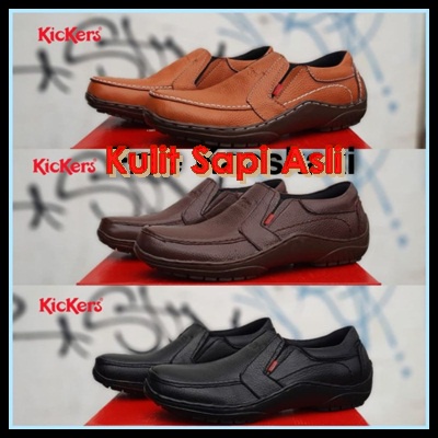 SEPATU FORMAL PRIA DEWASA KULIT ASLI PANTOFEL KICKERS KULIT SAPI ASLI