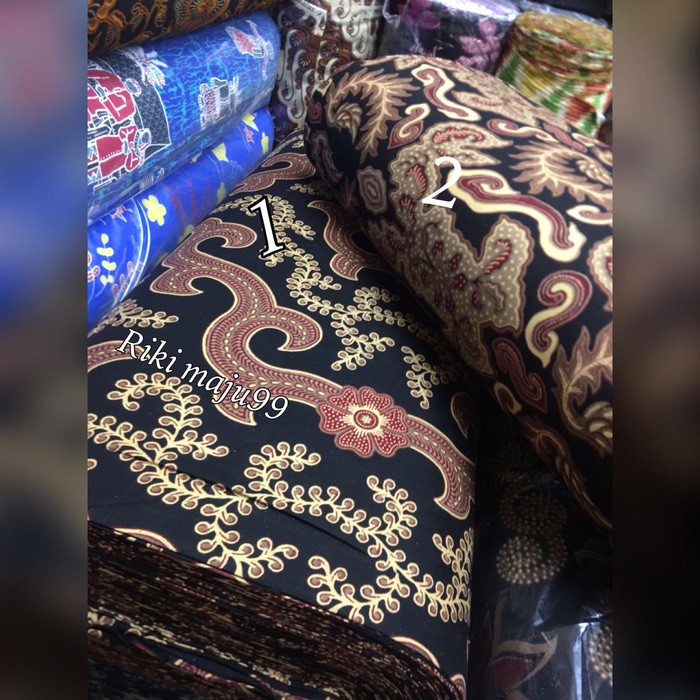 kain-bahan batik katun prada / bahan batik meteran