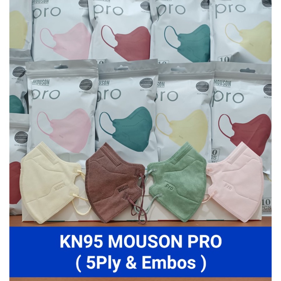 Masker KF94 PRO / KN95 MOUSON PRO 5ply Model KOREA AER PRO isi 10pcs