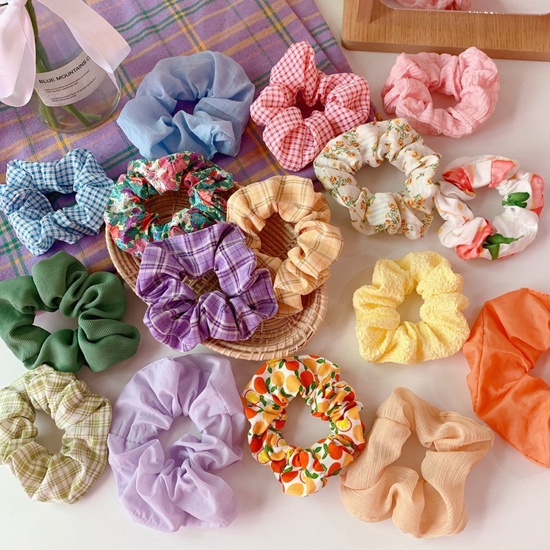 ‼️READY‼️SCRUNCHIE MURAH -  KUNCIRAN - IKAT RAMBUT - CEPOL HIJAB BERVOLUME TERMURAH - CEPOLAN HIJAB - KUNCIRAN SCRUNCHIE MOTIF - SCRUNCHIE KOTAK-KOTAK - SCRUNCHIE ORGANZA - SCRUNCHIE SATIN