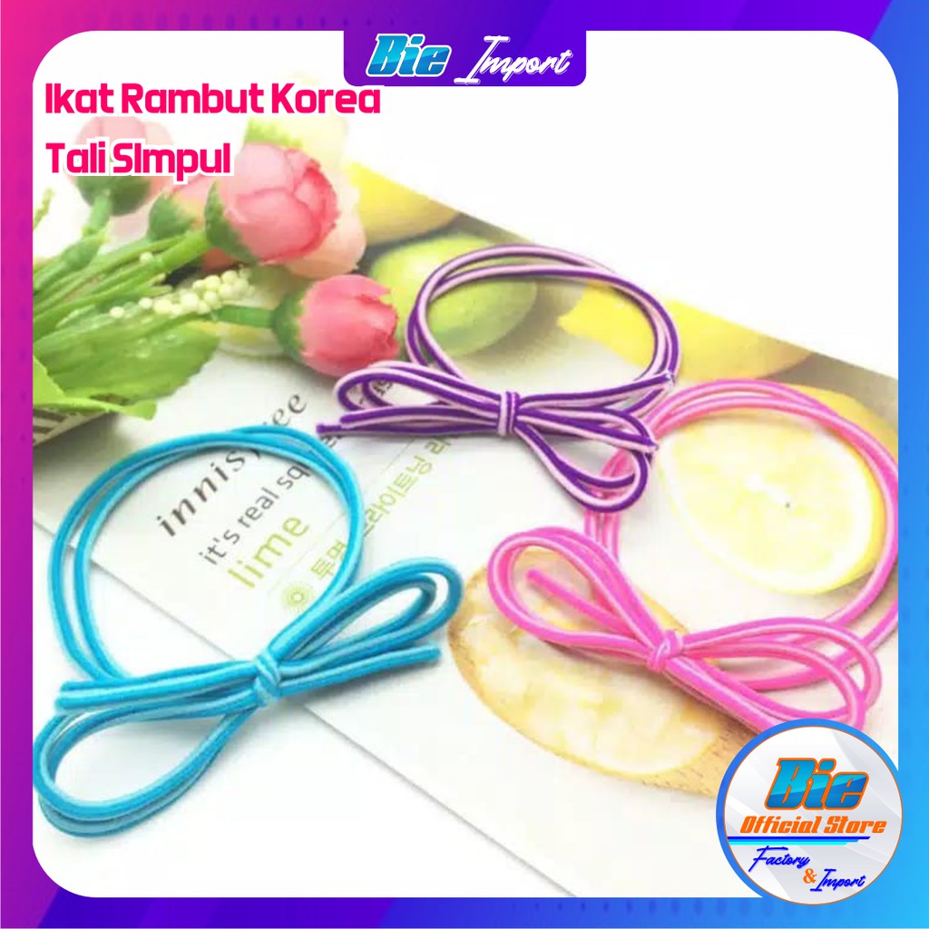 Ikat Rambut Korea Tali Simpul Rainbow Perl Impor Best Seller