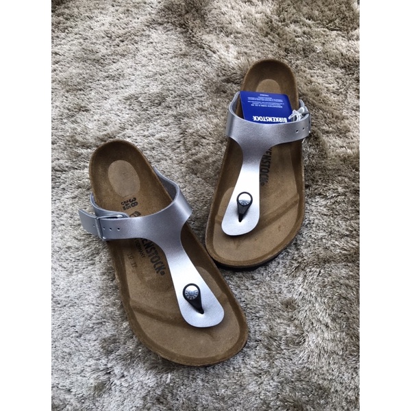 BIRKENSTOCK GIZEH ORIGINAL SALE SILVER