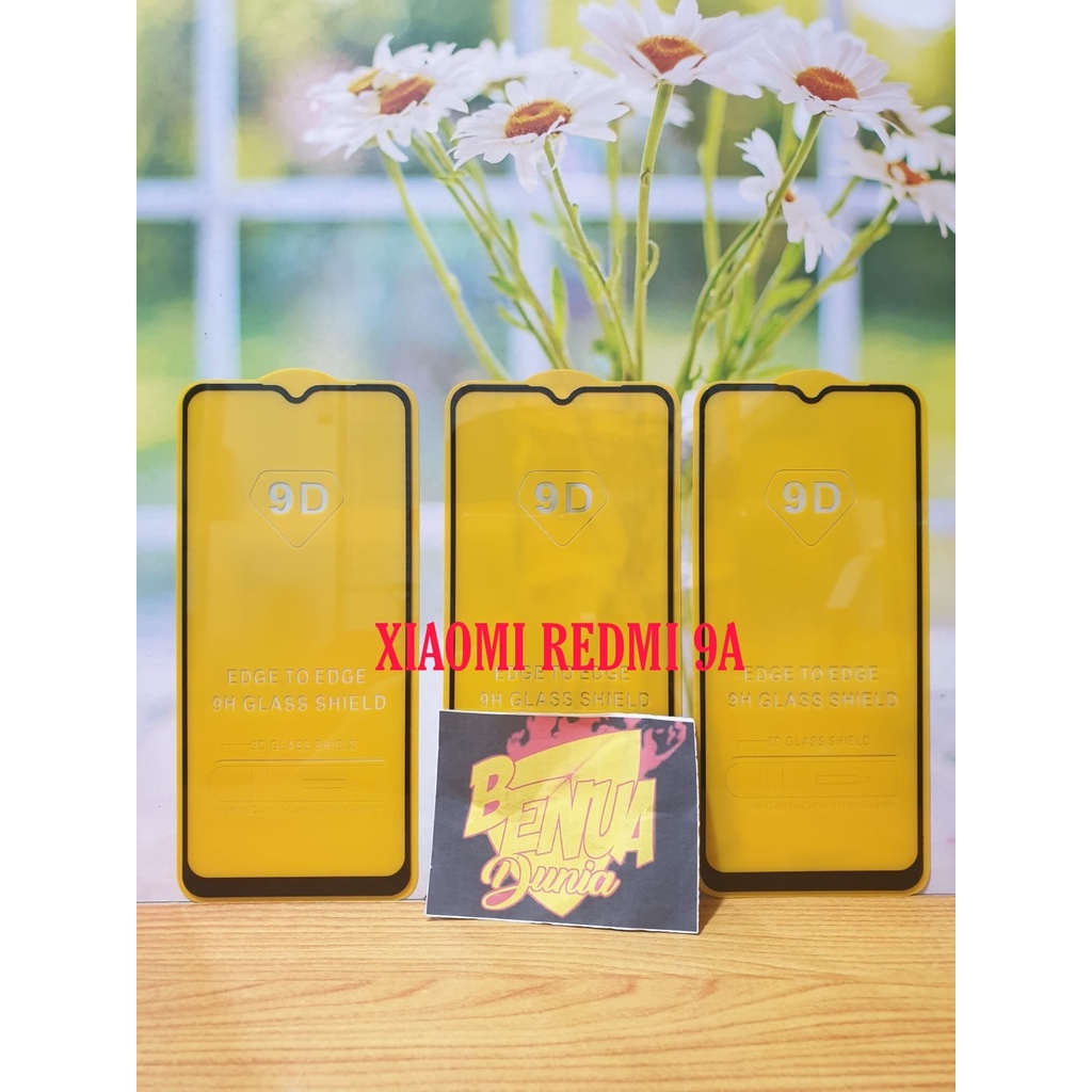 ANTI GORES KACA XIOAMI REDMI 9A TEMPERED GLASS FULL LEM 9D TEMPER GLASS REDMI 9A - BD