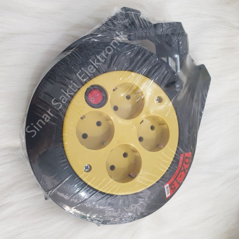 Kabel Roll Dexta Box Bulat Stopkontak Listrik Saklar Rol 15m 15 Meter