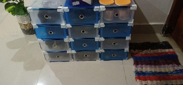 Shoes Box Frame - Boks Sepatu Bisa Susun 210gr Plastik Plastic Simpan Sandal