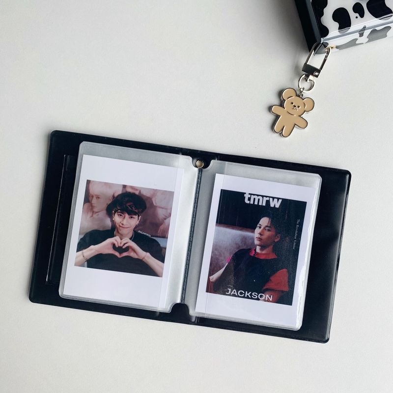 Album Foto Sapi Lucu 3 inci Album Foto Kulit 32 Kantong untuk Bintang KPOP BTS LOMO Kartu Koleksi Photocards Mini Photo Holder