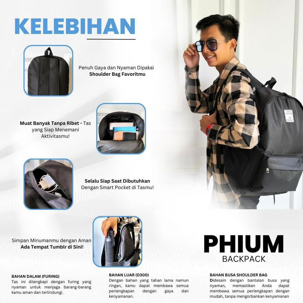 Gratis Gantungan Tas Phium Besar Sekolah SD SMP SMA Ransel Backpack Fashion Korea