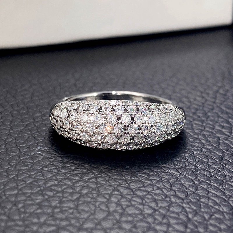 Cincin Silver Hias Cubic Zirconia Untuk Wanita