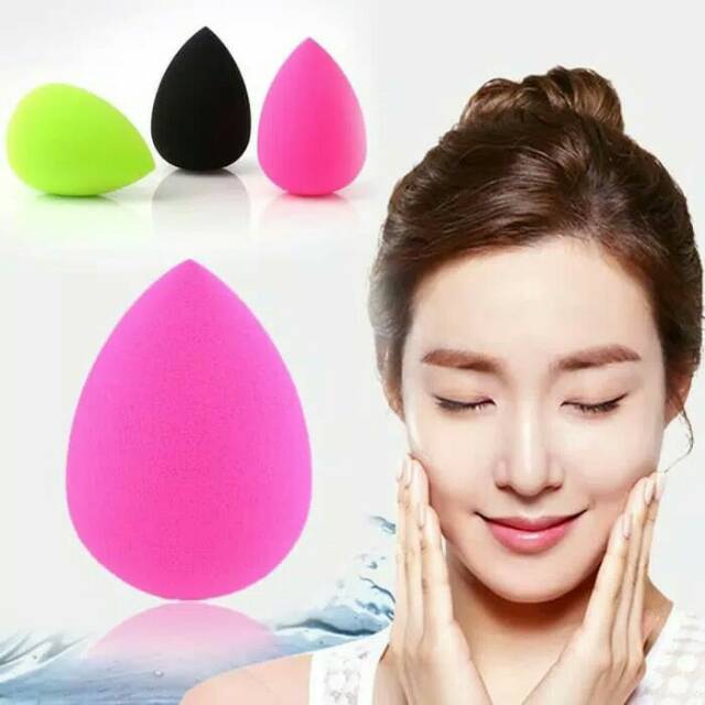 Sponge Blend bentuk TELUR - EGG DROP Spons Wajah - Spon Make Up Contour Beauty Blender Foundation
