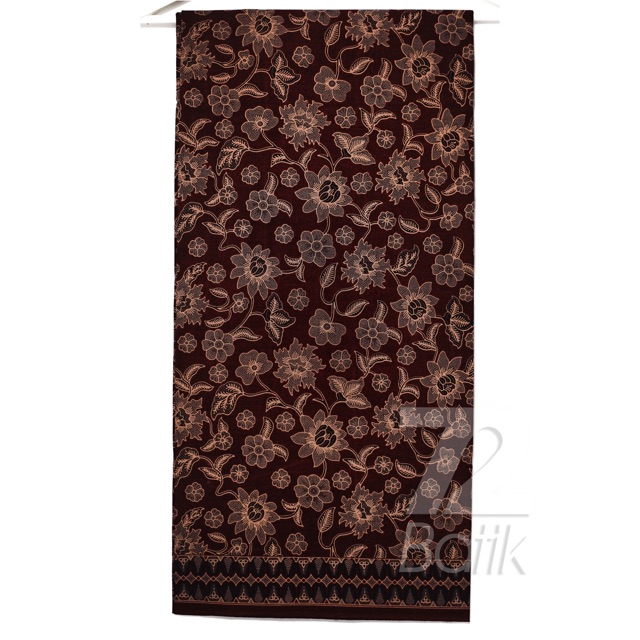 BAHAN BATIK PREMIUM Katun Motif Kembang Warna Maron Marun Maroon 728060 Cap 72 Jarik Jarit Samping Kebat Panjang Batik Katun Modern Premium Bahan Seragam Batik Pernikahan Kantor Keluarga Murah Kamen Jadi Batik Bali Lembaran