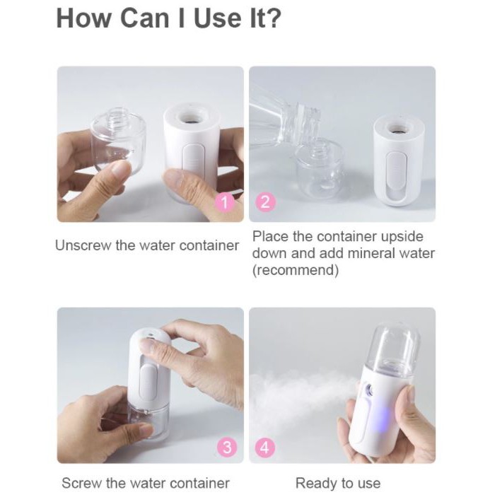 Mini Nano Spray Mini Facial Humidifier Bisa Untuk Disinfektan