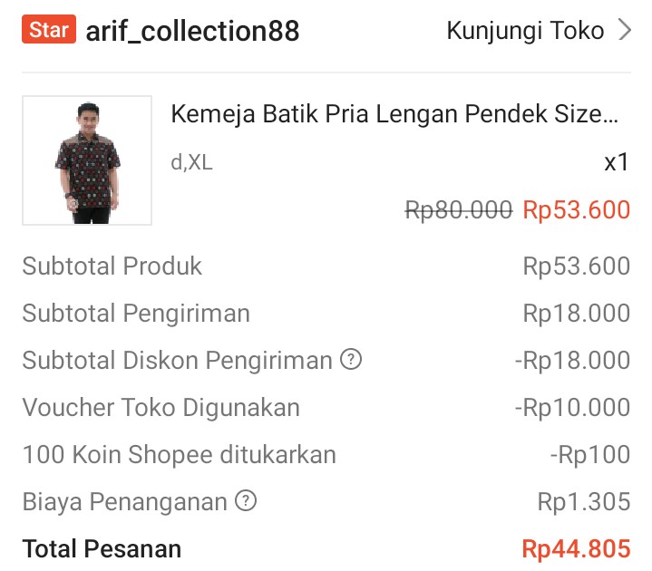 Kemeja Batik Pria Lengan Pendek Size M L Xl Katun Batik Halus Adem Serap Keringat Atasan Batik Pria