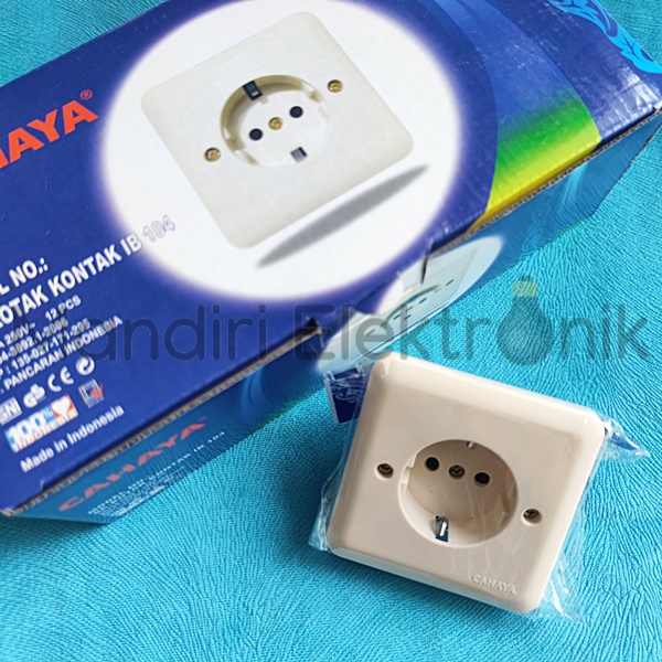 Stop Kontak IB - StopKontak IB 104 CAHAYA - Stopkontak Tanam Cahaya - Stop Kontak Tanam Cahaya