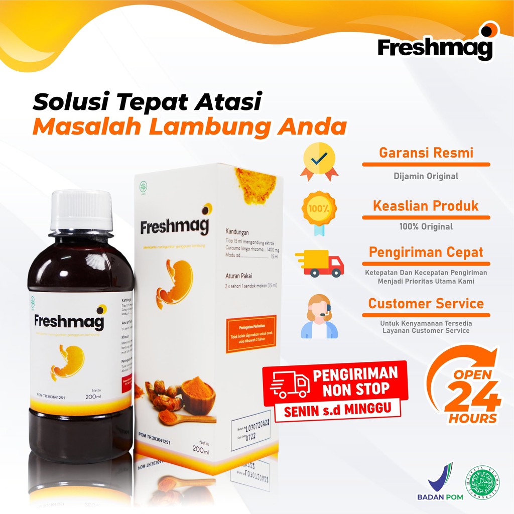 Freshmag 100% Original - Madu Fresh Maag Presmag Fresh Magh Fresmag Herbal Perkuat Organ Pencernaan &amp; Atasi Asam Lambung Maag Kronis Gastritis Mual Muntah Isi 200ml