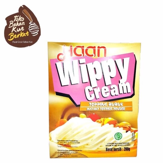 WIPPY CREAM HAAN / WIPPY CREAM INSTANT TOPPING POWDER 200 GR / CTN ( 24 PCS )