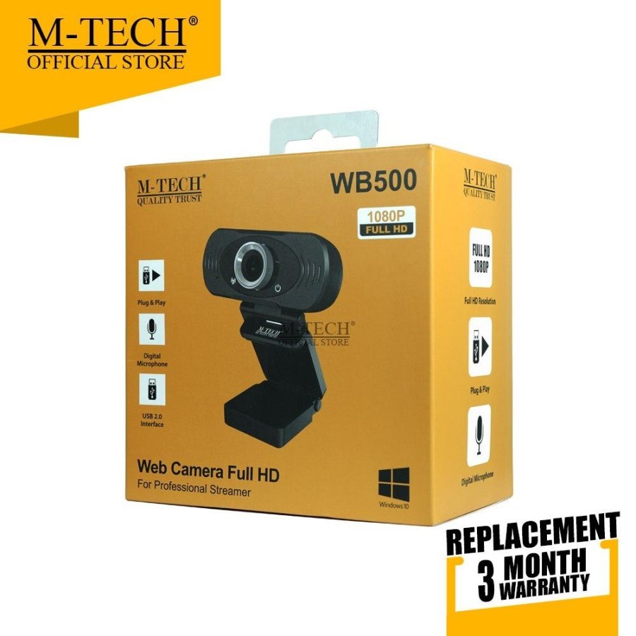 M-TECH/MTECH ORIGINAL Webcam WB500 Web Camera 1080P Full HD