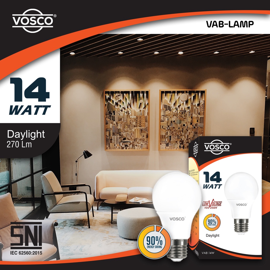 BOHLAM LAMPU LED GARANSI MURAH MODEL A BULB MERK ORIGINAL VOSCO BERIZIN SNI RESMI ORIGINAL 3 SAMPAI 22 WATT FREE ONGKIR