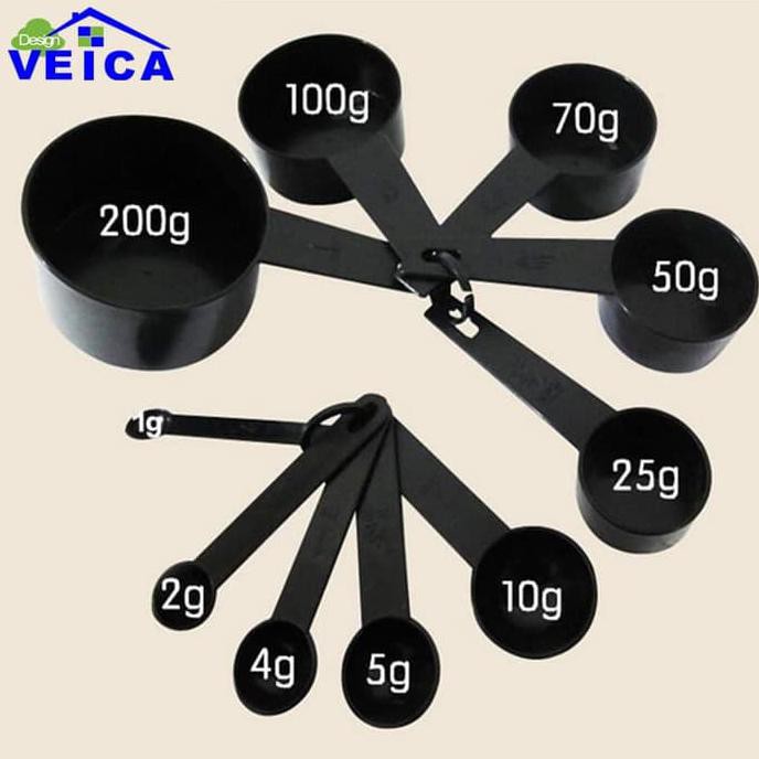 Veica Sendok Takar Ukur Cup Measuring Spoon 10 Pcs 16799 Grab Medan