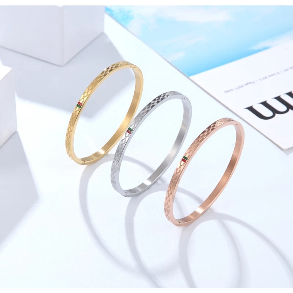 Gelang Titanium Model Gc Tersedia Warna Rosegold,  Gold dan Silver