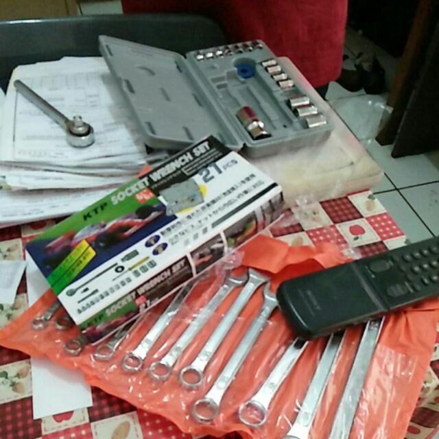 Tool Set Murah Kunci Ring Pas 11pcs 8-24mm Paket Kunci Sok 21pcs Murah Perkakas Bengel