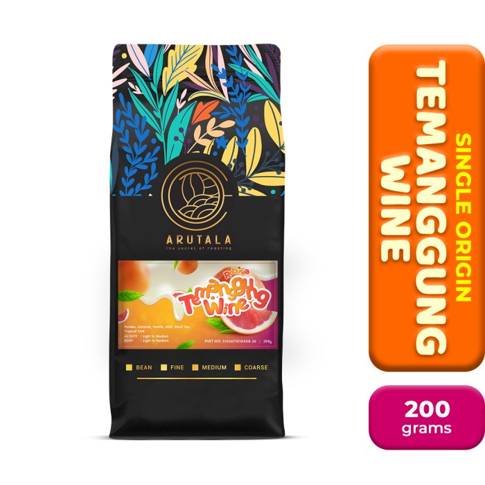 

Kopi-Biji- Arutala Kopi Robusta Temanggung Wine 200 Gram - Biji -Biji-Kopi 750 Minuman-Makanan-