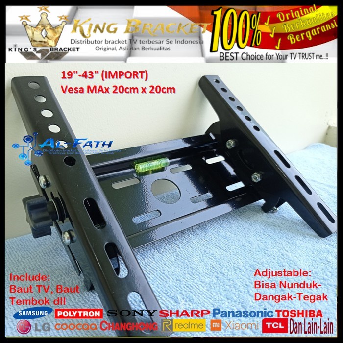 Bracket TV LG 19 s/d 43 inch IMPORT QUALITY Garansi 100% cocok