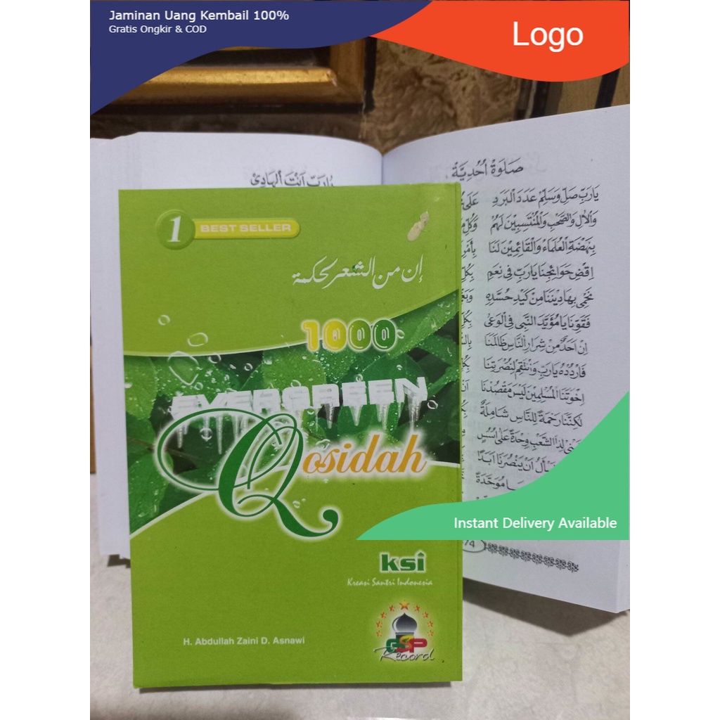 Buku qosidah 1000 sholawat 1000 EVERGREEN Qosidah Buku Kumpulan Sholawat/Shalawat Nabi & Qasidah Ban