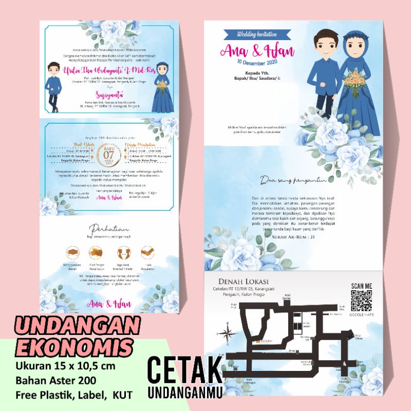 Undangan Nikah Softcover Lipat 3