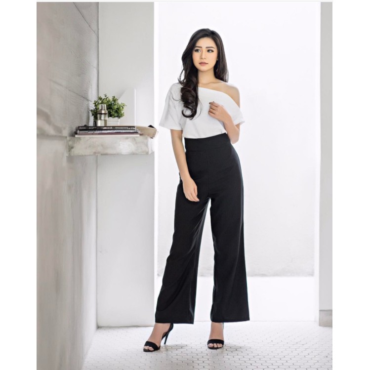 Celana Panjang Kulot Polos SCUBA TEBAL HW Kulot Premium Long Cullotes High Waist Culottes Pants JANE