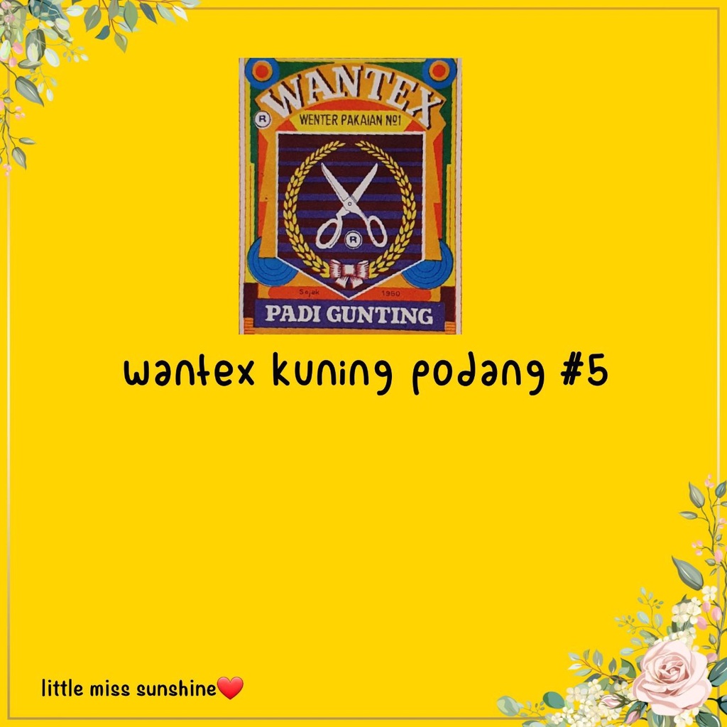 WANTEX WARNA KUNING PODANG 5 Wenter Padi Gunting Pewarna Tie Dye Baju Sumbo Sumba Kain Cotton Satuan Ecer Grosir Jumputan Ikat Art Celup Wantek Pakaian Warna Baru Murah Bagus Kualitas DYE TIE Baik Quality Malang Lancar Grosir Warna Pakaian Pewarna Wenter