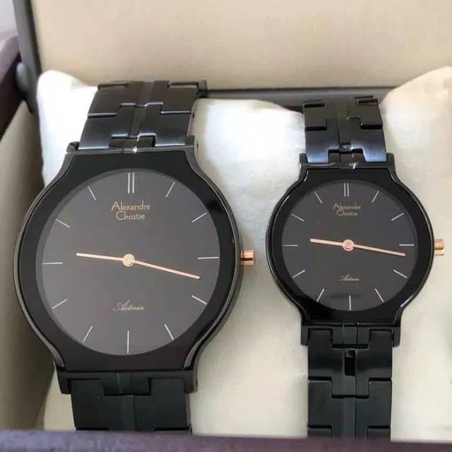 Jam Tangan Pria Wanita Alexandre Christie AC 8603 Full Black Original Garansi Resmi 1 Tahun